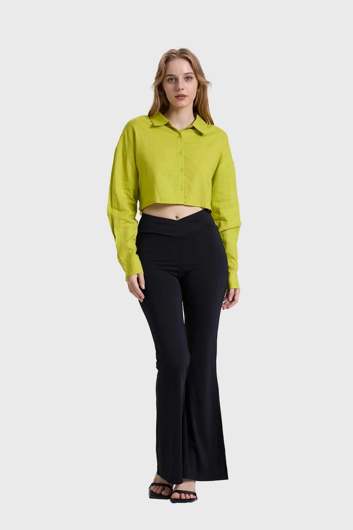 Blusa Mujer Cropped Verde - Image 4