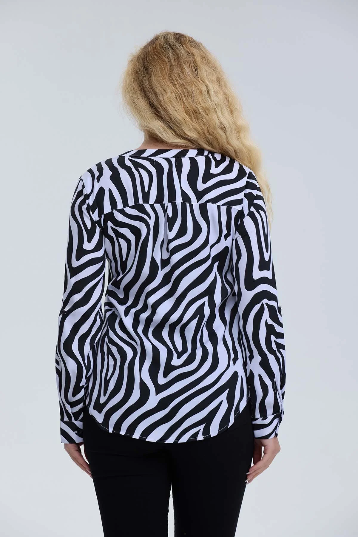 Blusa Mujer Satín Blanco - Image 3