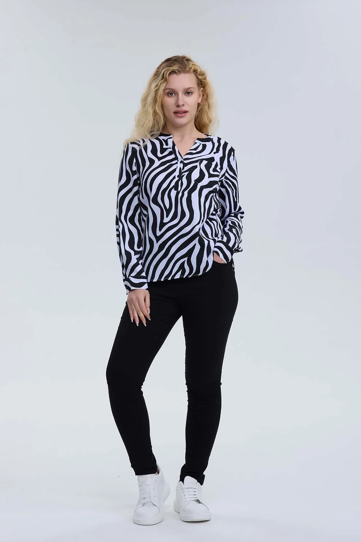 Blusa Mujer Satín Blanco - Image 4