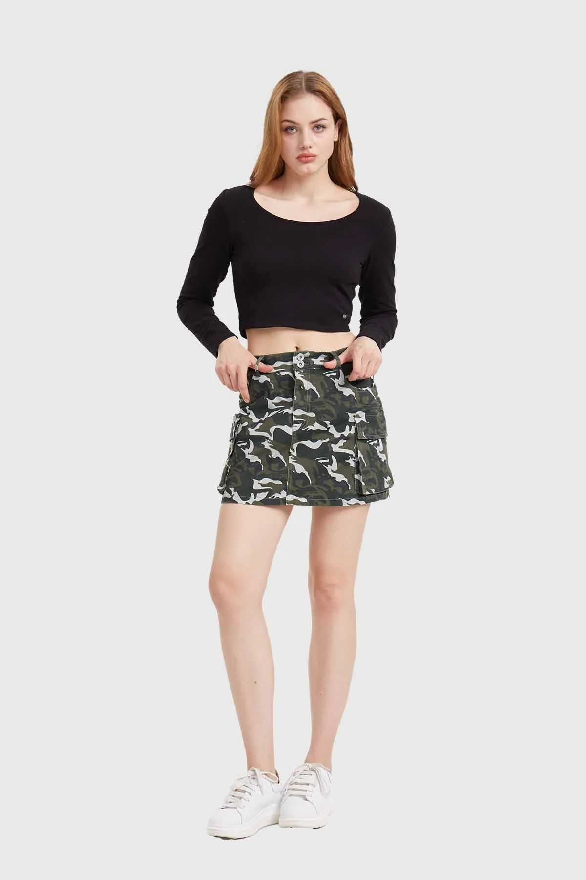 Falda Mujer Camo Verde - Image 4