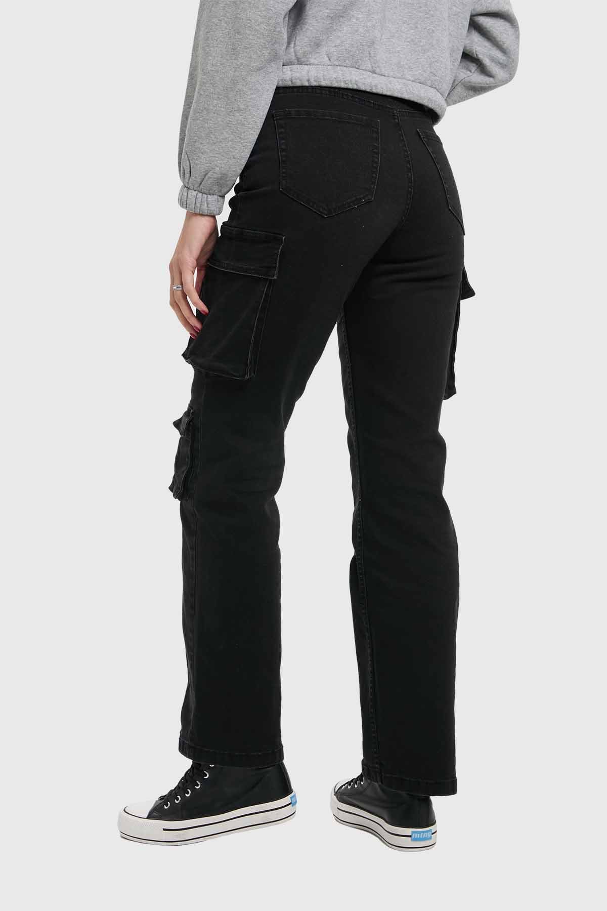 Jeans Mujer Denim Calce Recto Negro - Image 3