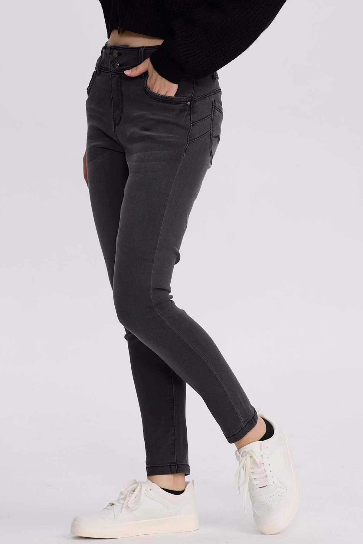 Jeans Mujer Skinny Kim Negro - Image 3