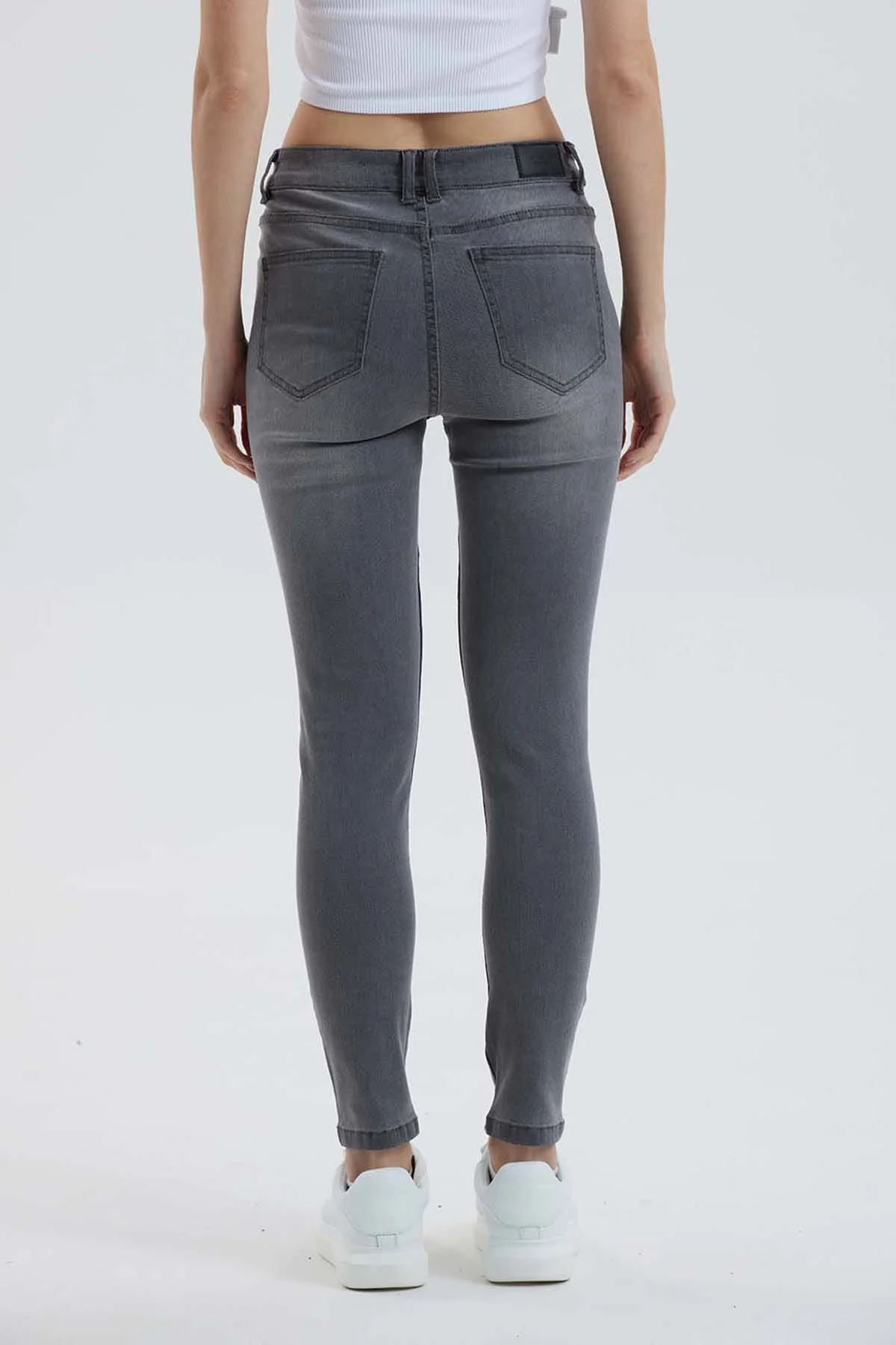 Jeans Mujer Skinny Estela Gris - Image 3