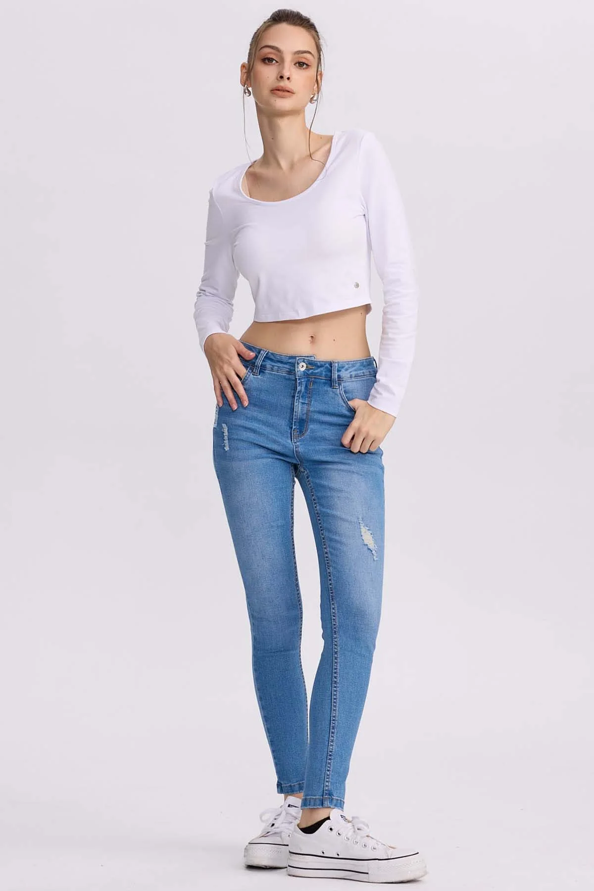 Jeans Mujer Super Skinny Lia Azul Claro - Image 4