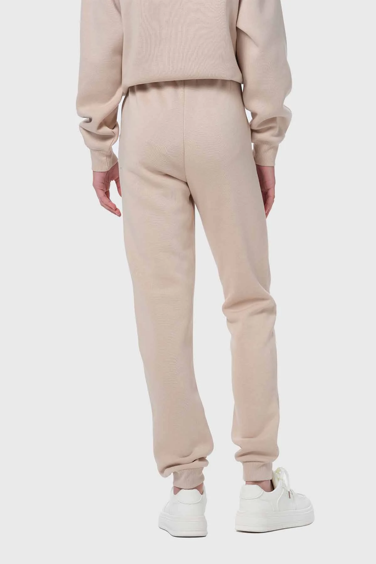 Pantalón Buzo Niña Jogger Beige - Image 3