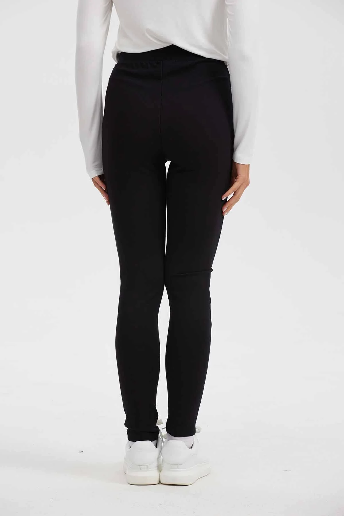 Pantalón Mujer Recto Cordones Negro - Image 3