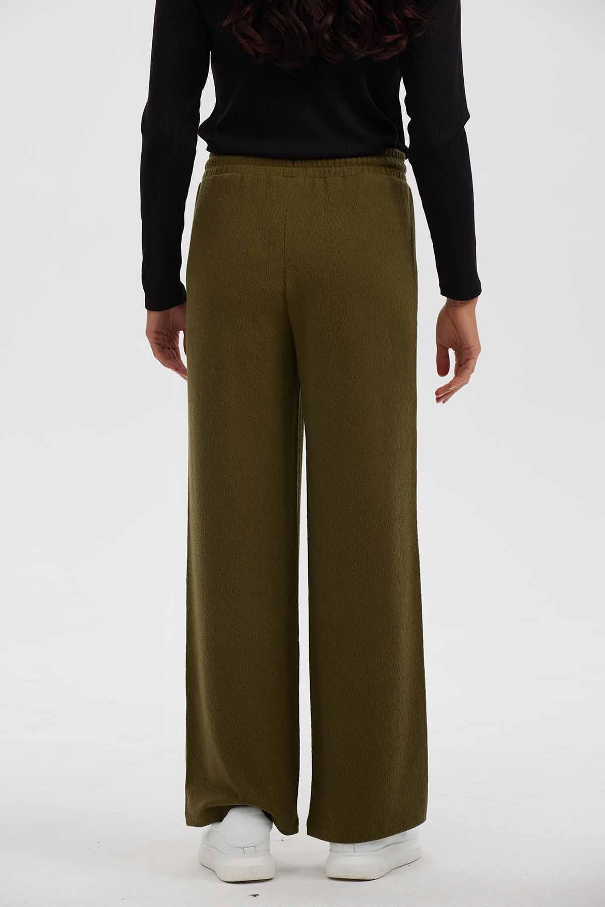 Pantalón Mujer Recto Cordones Verde - Image 3