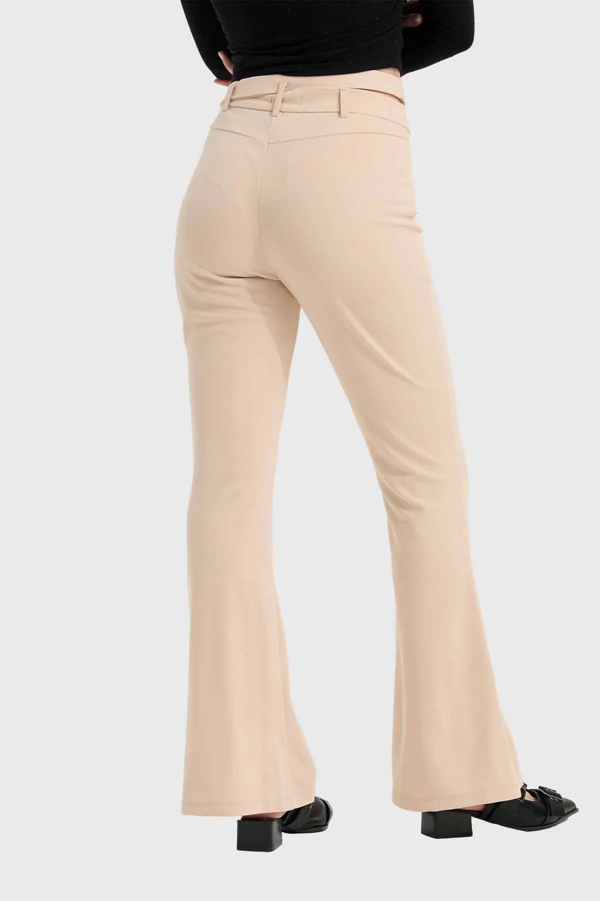 Pantalón Mujer Sastre Pretina Beige - Image 3