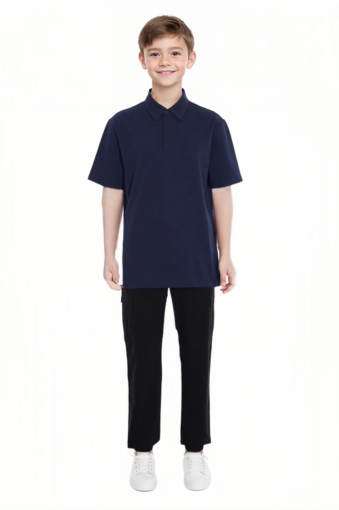Pantalón Niño Cargo Tipo Parachute Negro - Image 3