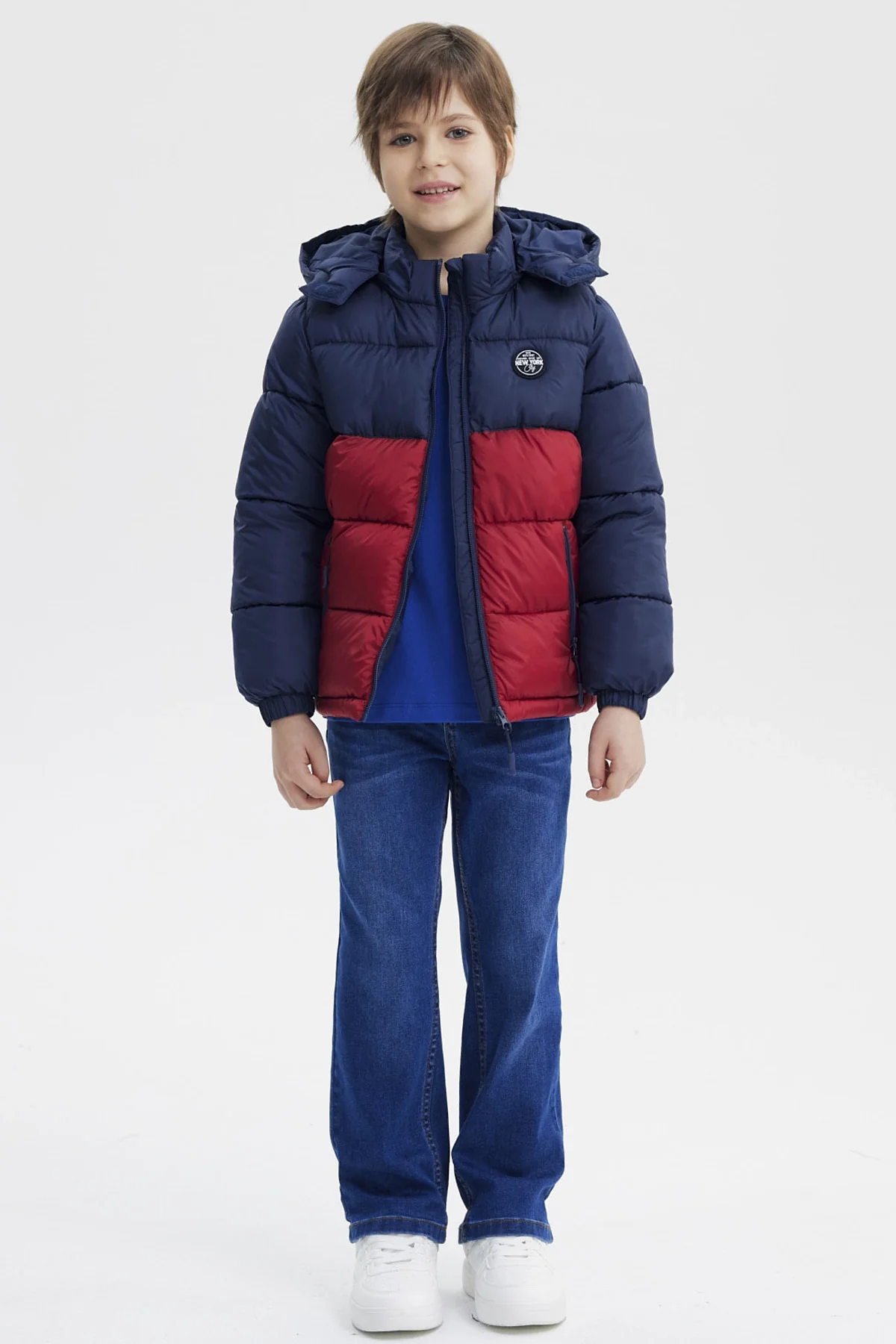 Parka Niño Básica Color Azul Oscuro - Image 4