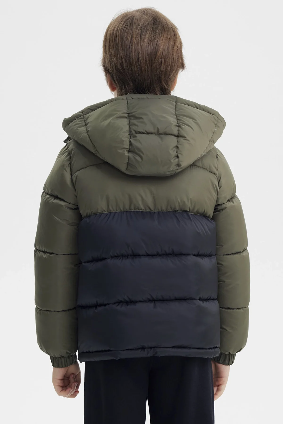 Parka Niño Básica Color Verde Militar - Image 3