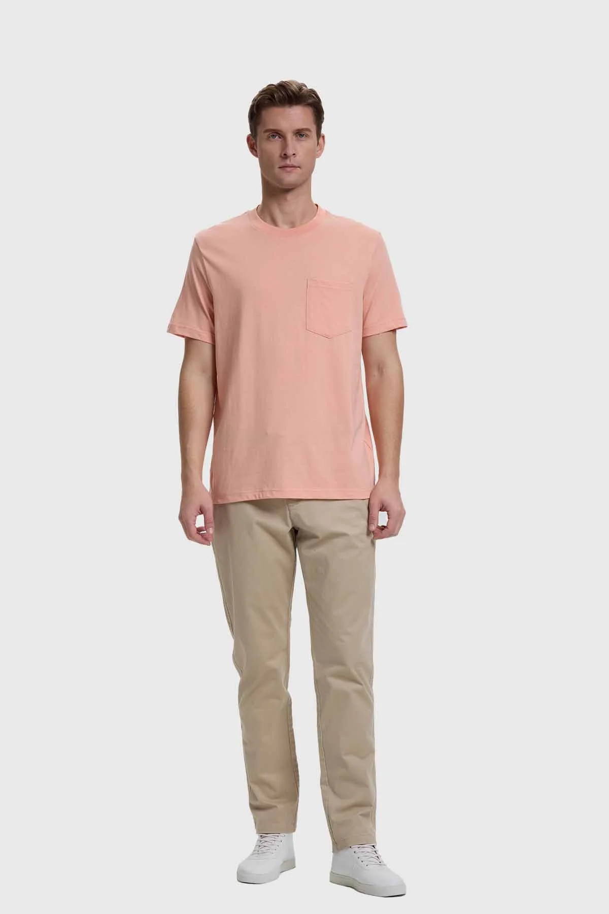 Polera Hombre Básica Con Bolsillo Damasco - Image 4