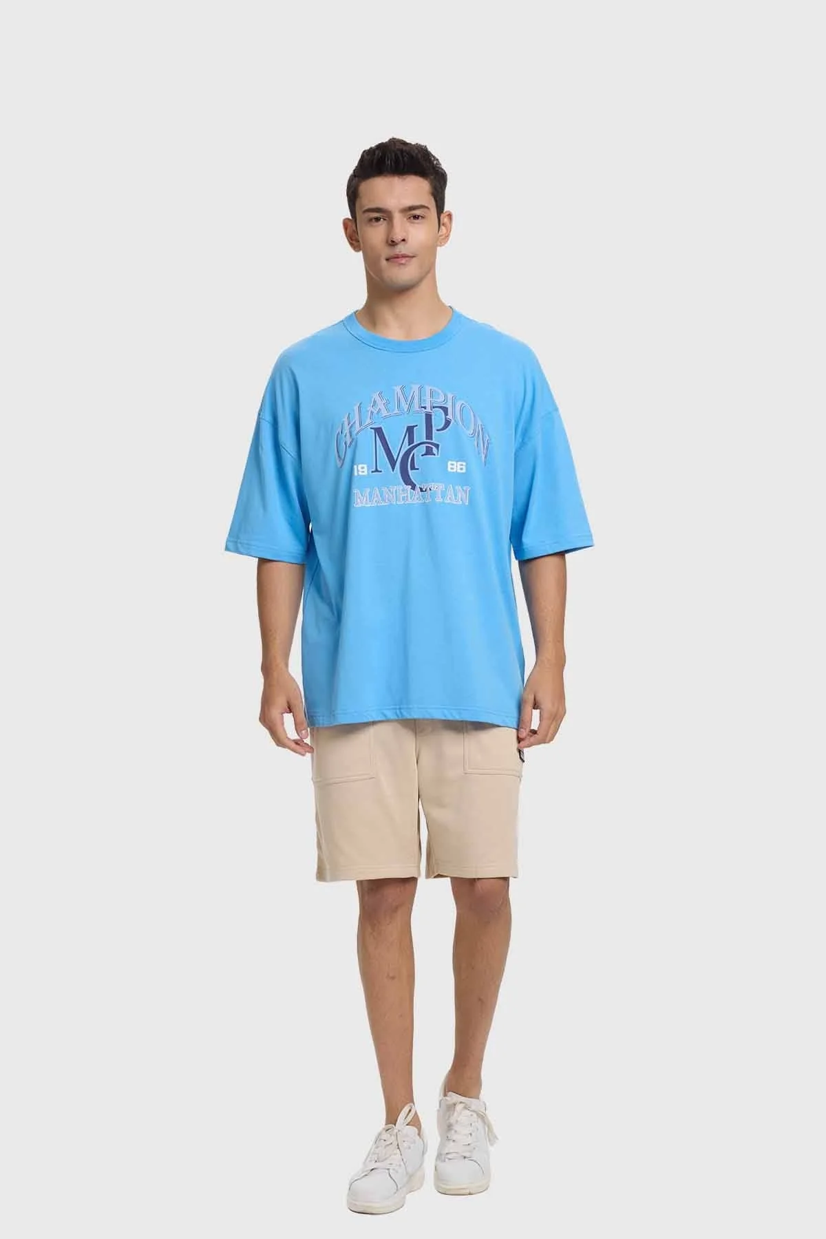 Polera Hombre College Celeste - Image 4