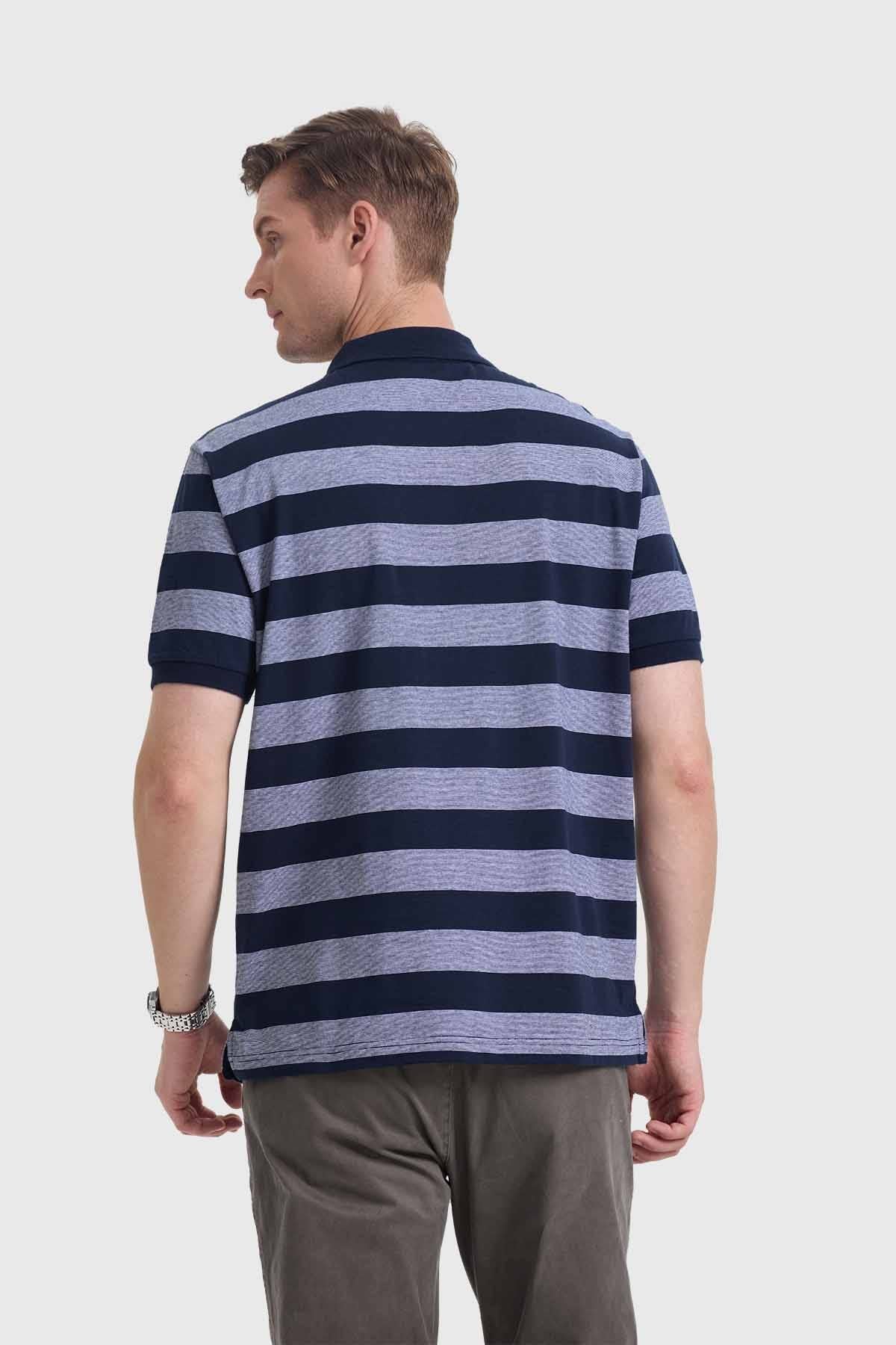 Polera Hombre Franjas Azul - Image 3