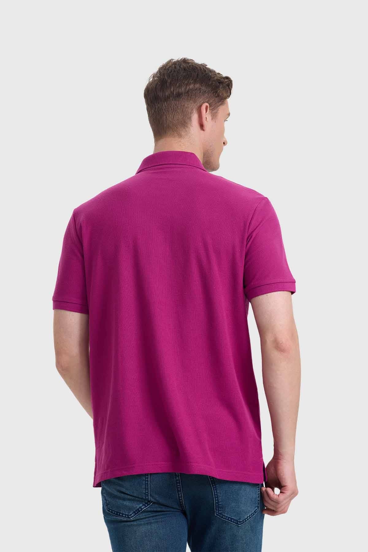 Polera Hombre Piqué Básica Violeta - Image 3