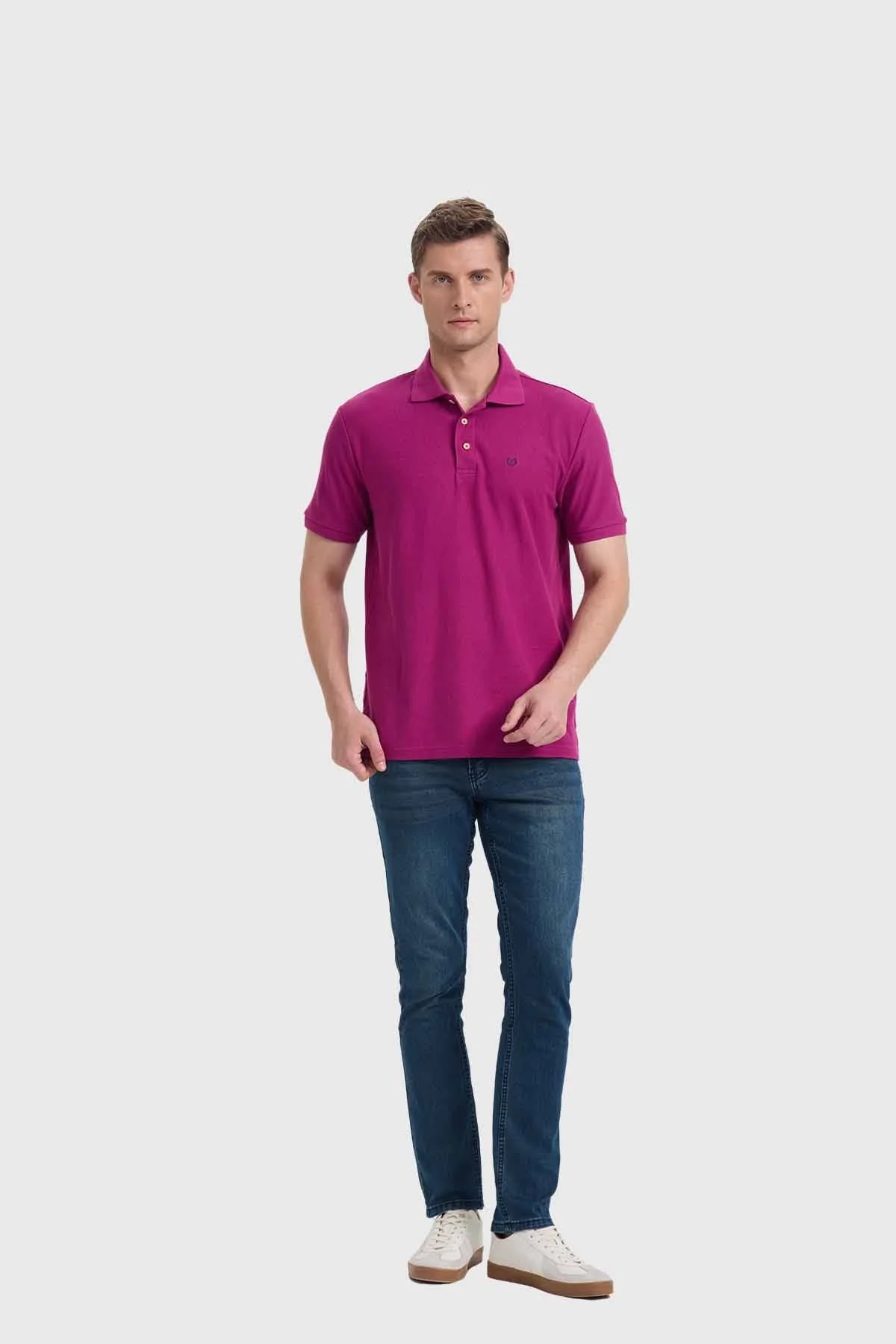 Polera Hombre Piqué Básica Violeta - Image 4