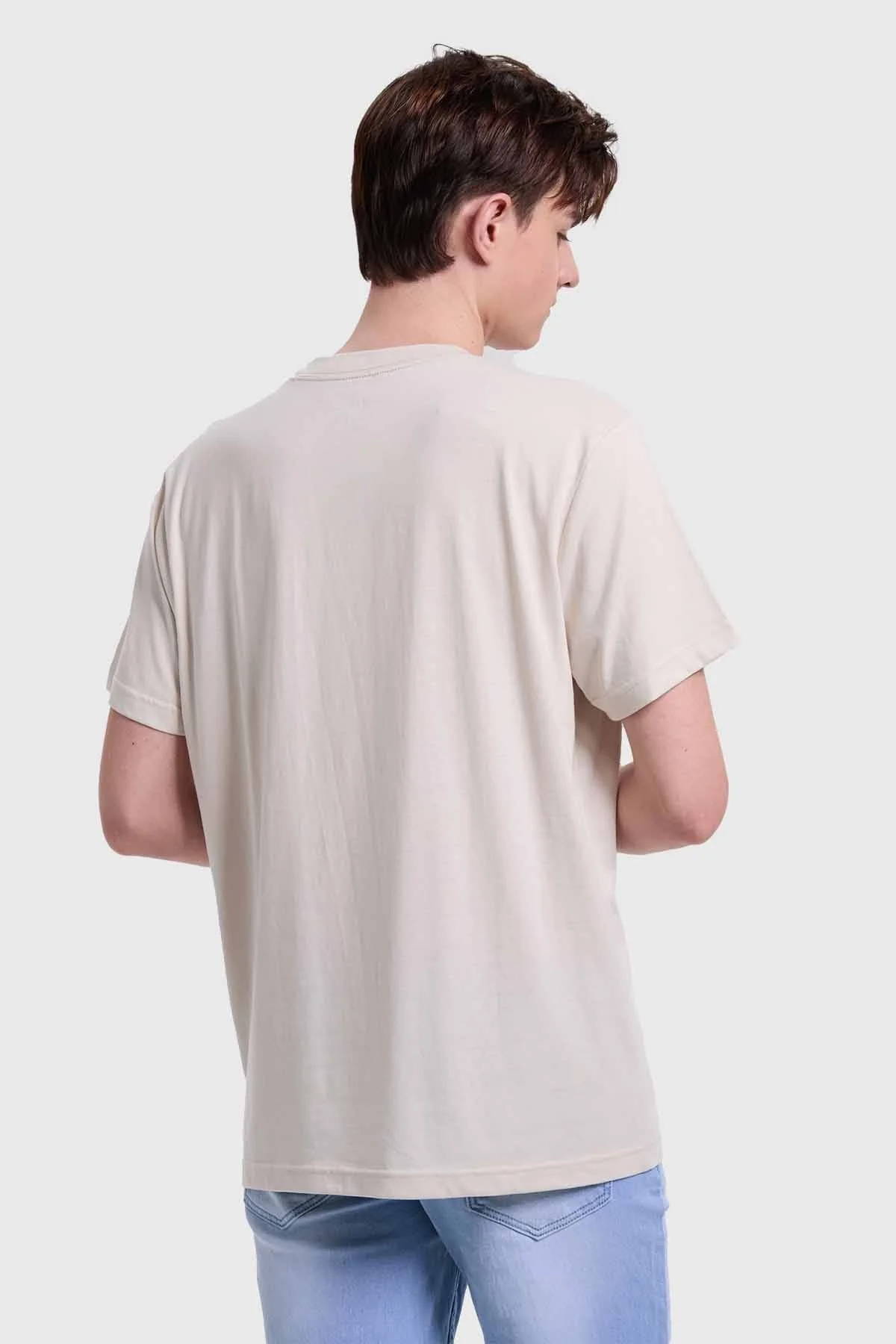 Polera Hombre Print Beige - Image 3