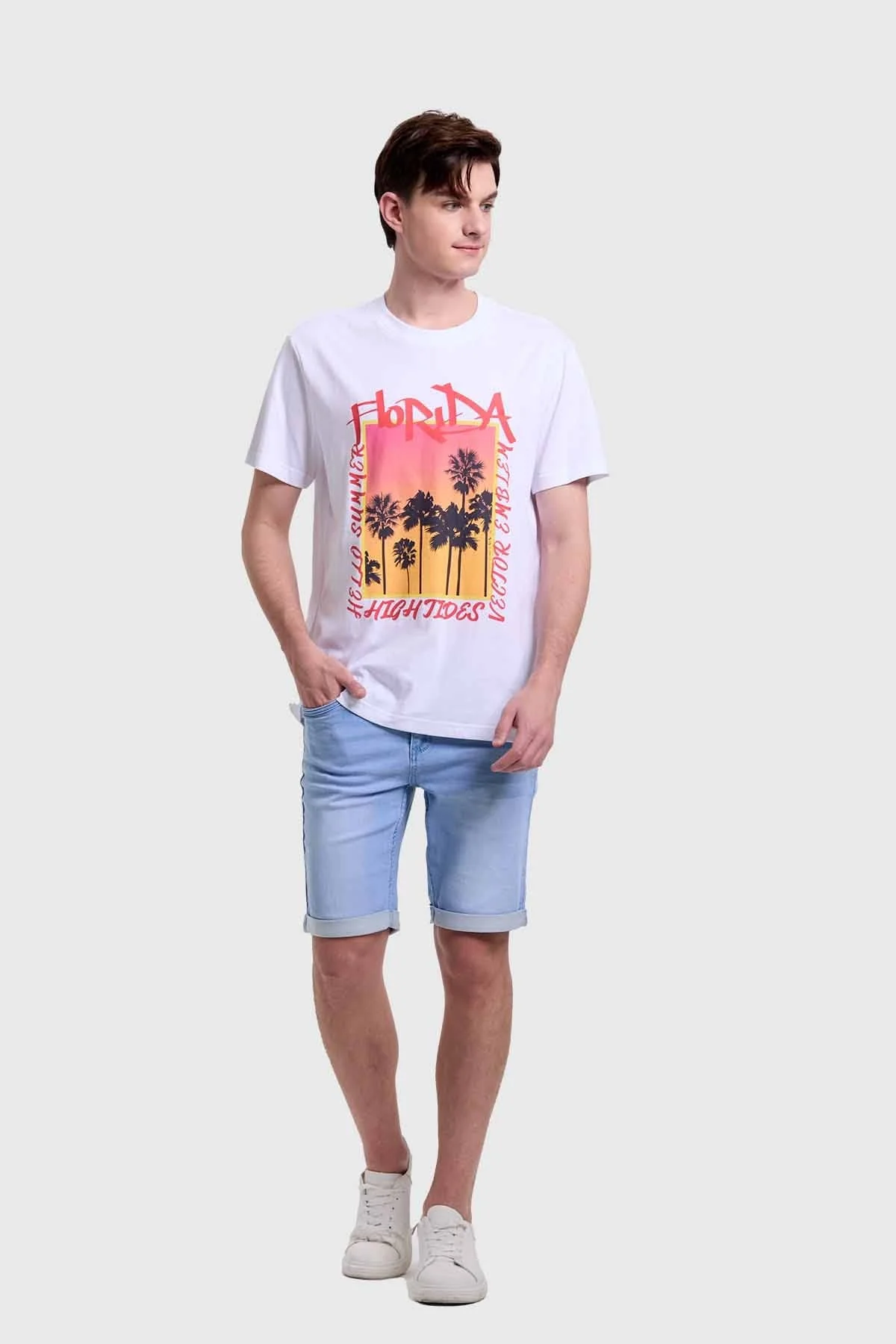 Polera Hombre Print Blanco - Image 4