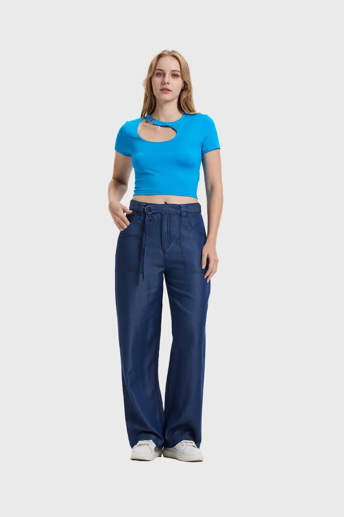 Polera Mujer Argolla Azul - Image 4