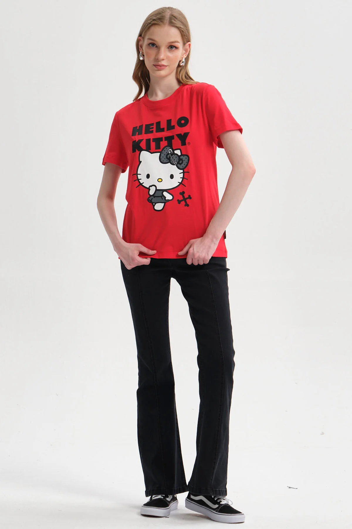 Polera Mujer Hello Kitty Rojo - Image 4