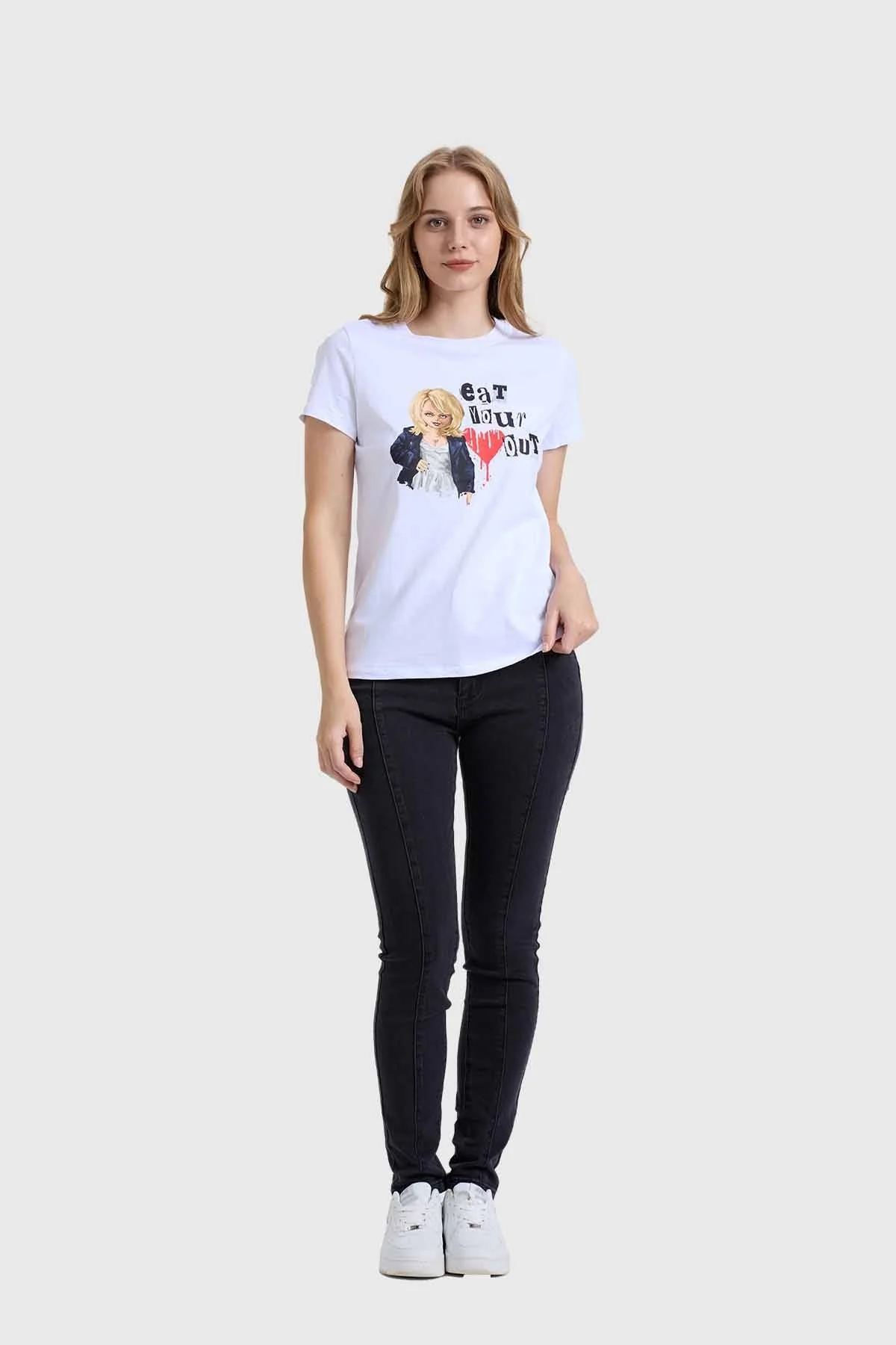 Polera Mujer Novia Chucky Blanco - Image 4