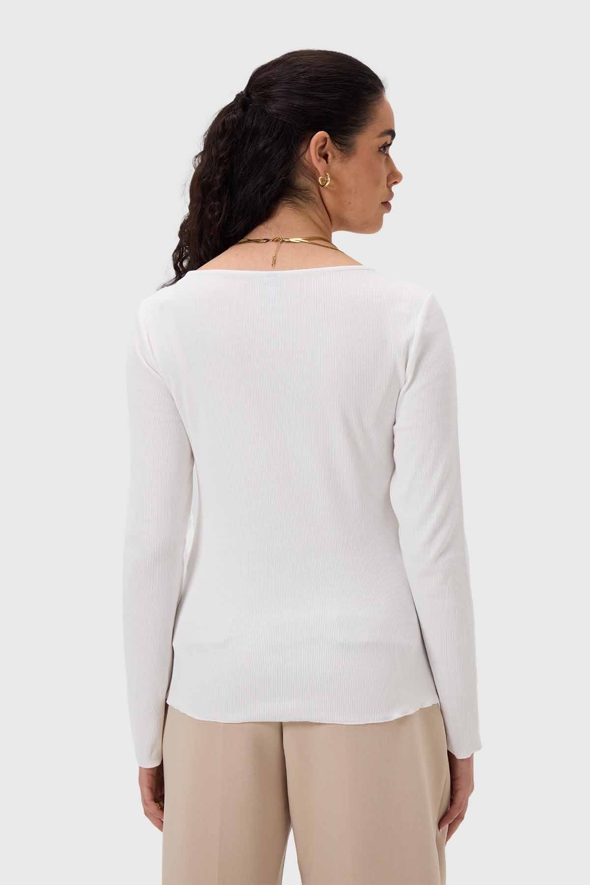 Polera Mujer Rib Crudo - Image 3