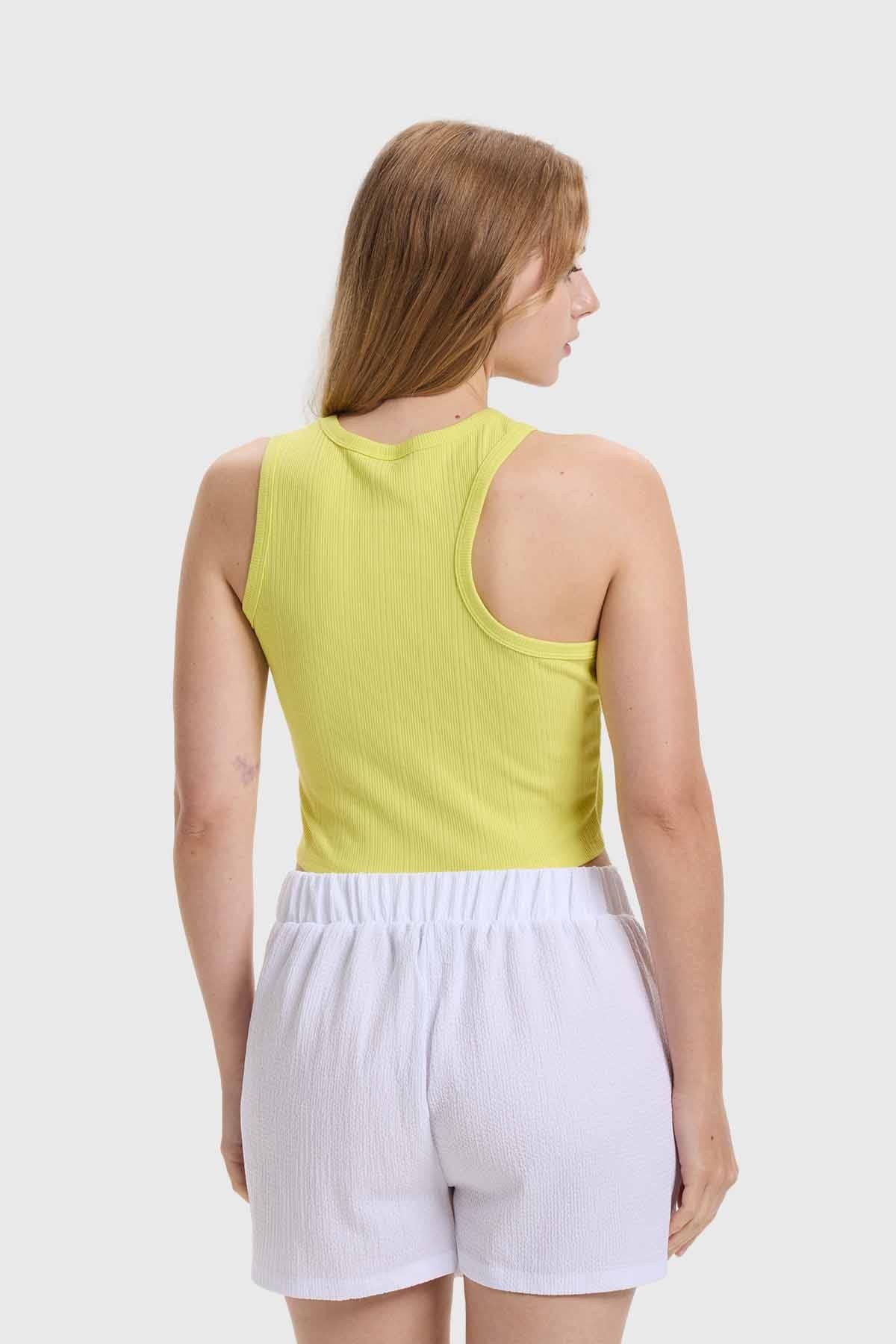 Polera Mujer Rib Verde - Image 3