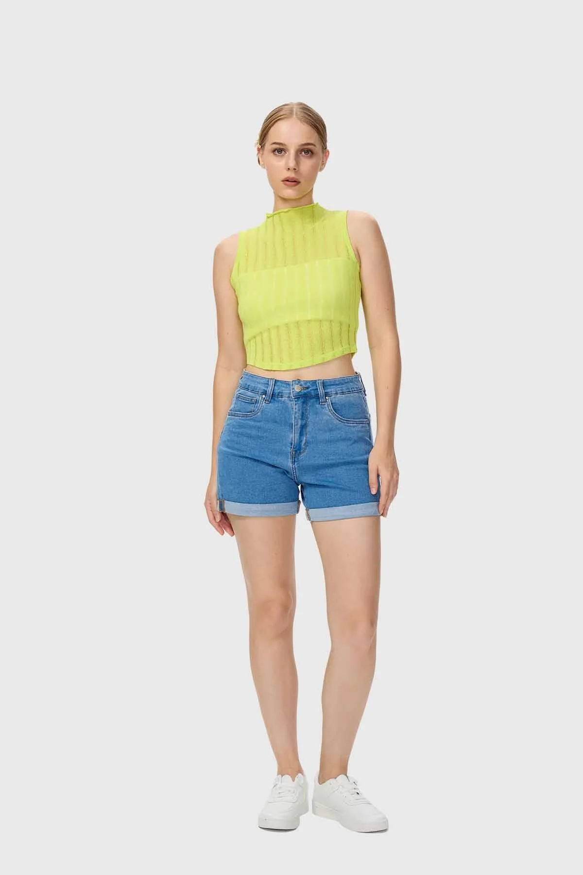 Polera Mujer Tejida Verde - Image 4