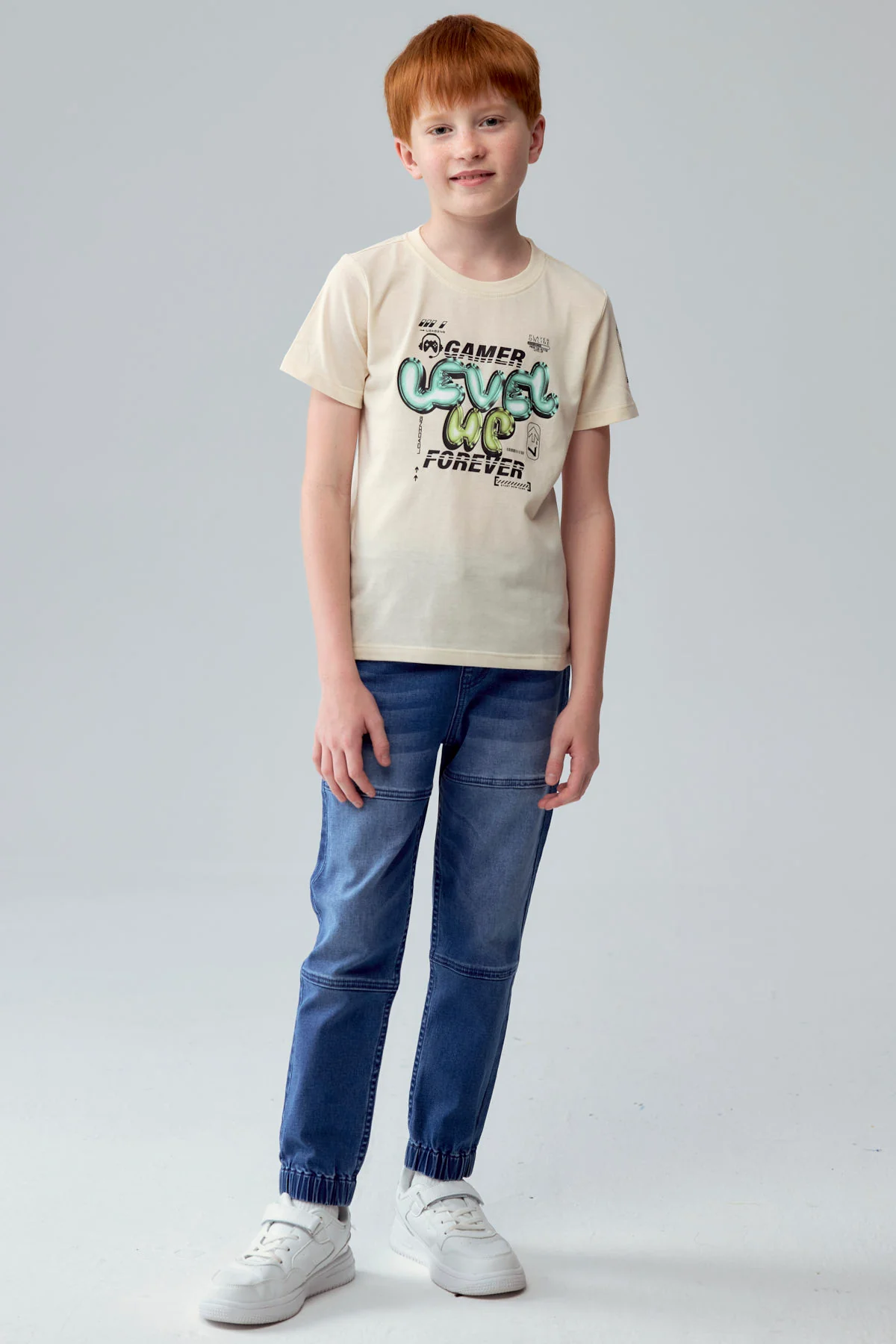 Polera Niño Print Gamer Crudo - Image 4