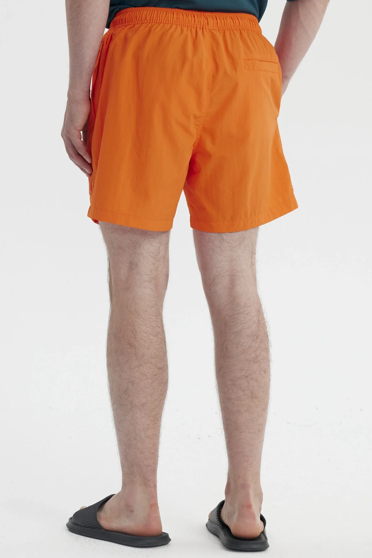 Short de Baño Hombre Liso Naranjo - Image 3