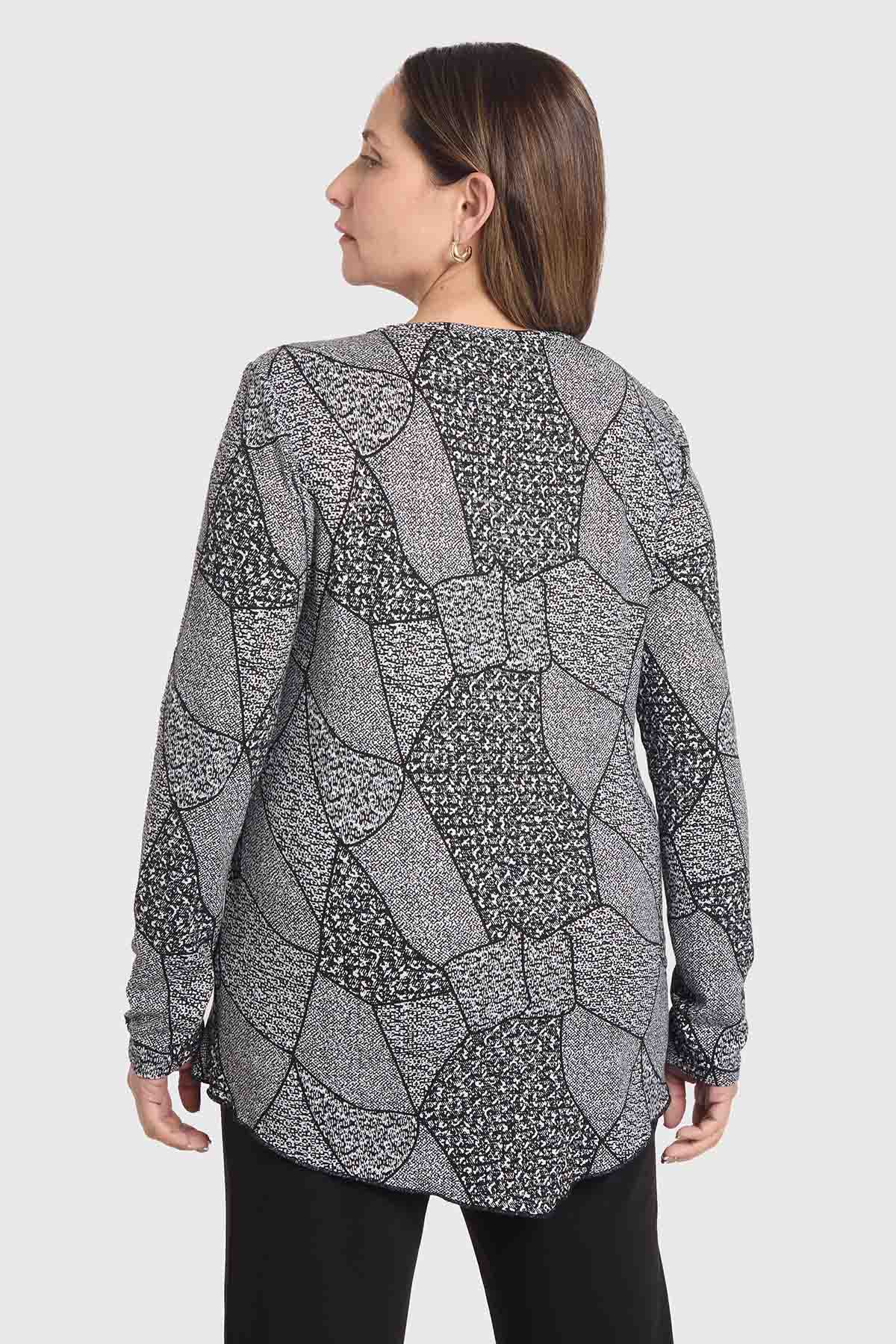 Sweater Mujer Cerrado Negro - Image 3