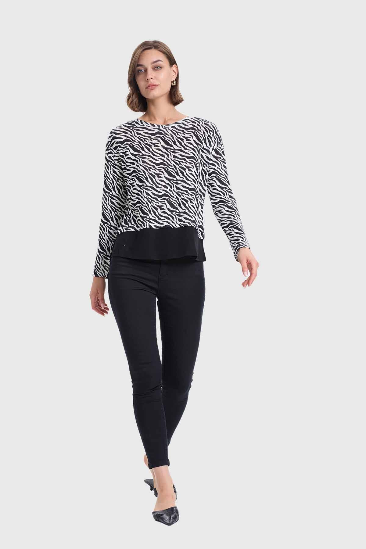Sweater Mujer Con Faldón Blanco - Image 4
