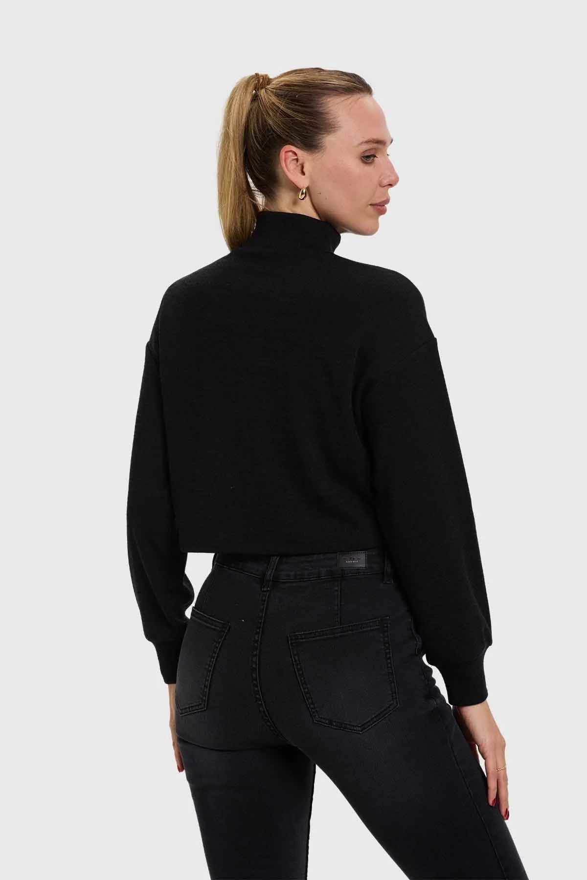 Sweater Mujer Crop Marengo - Image 3
