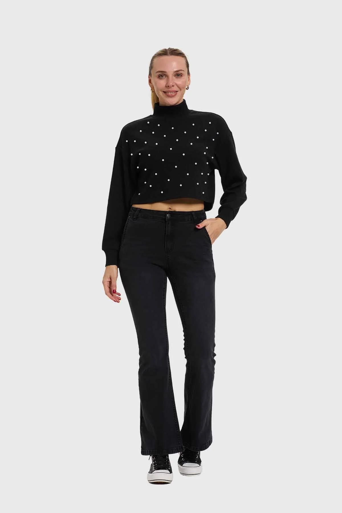 Sweater Mujer Crop Marengo - Image 4