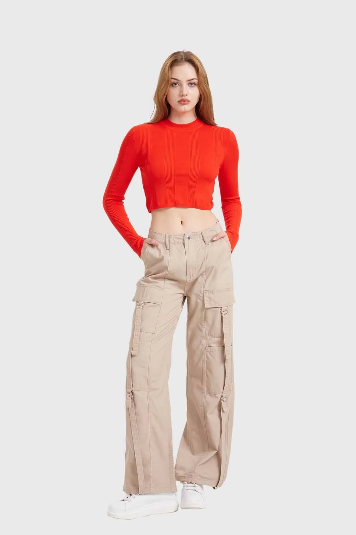 Sweater Mujer Crop Rojo - Image 4