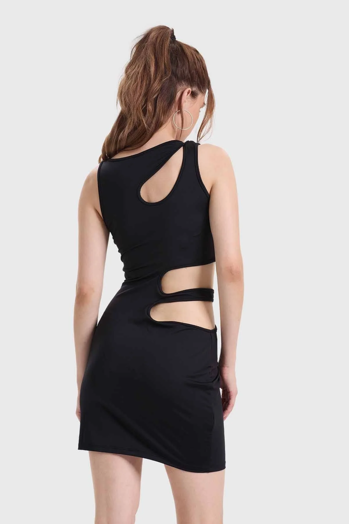 Vestido Mujer Cut Out Negro - Image 3
