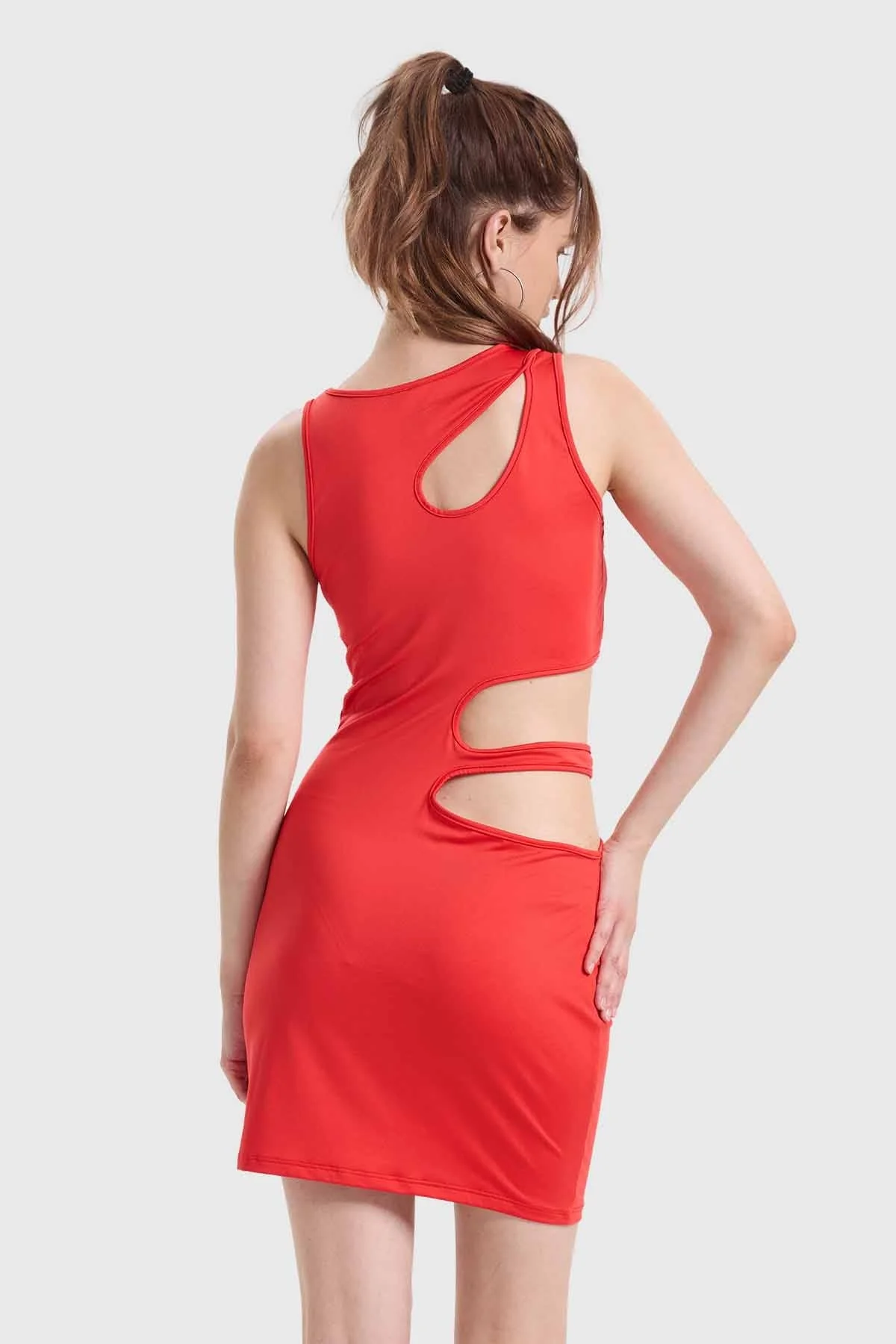 Vestido Mujer Cut Out Rojo - Image 3