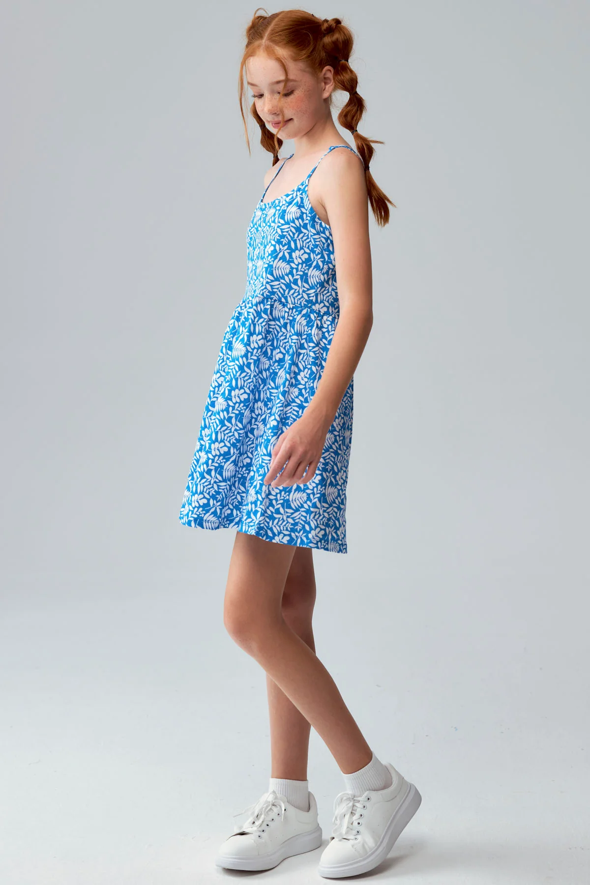 Vestido Niña Básico Teen Azulino - Image 4